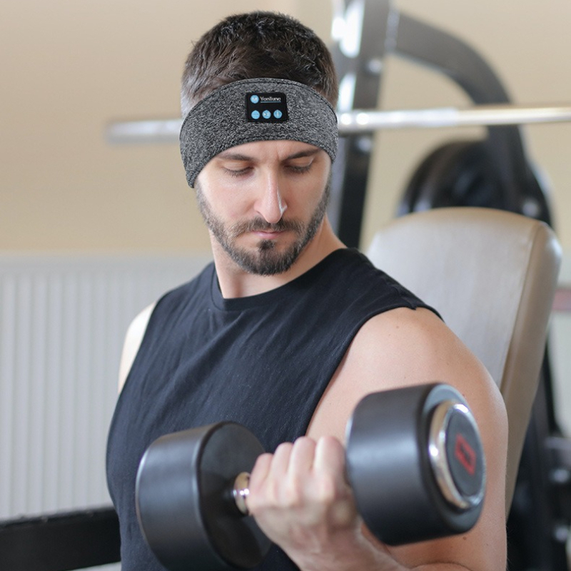 Sleep Mask Headphones Bluetooth - Bluetooth-oortelefoons Sport Hoofdband voor zijslaap Elastische