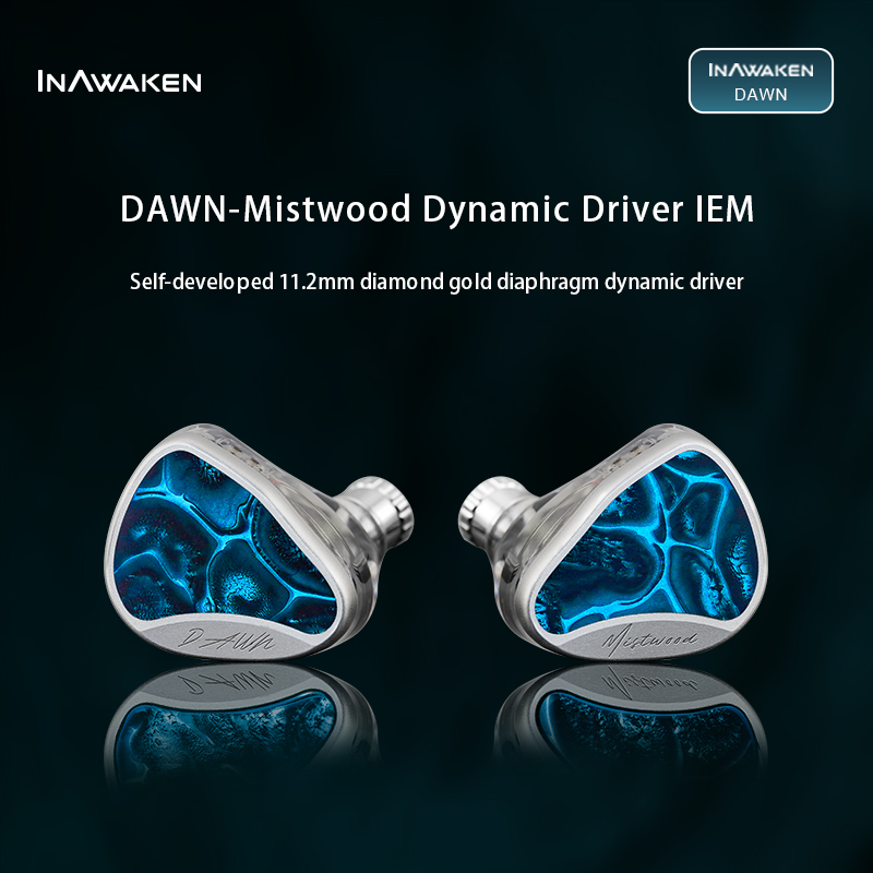 Planar Magnetic Iem Earphones - INAWAKEN Dawn Mistwood In-Ear Monitor 11,2