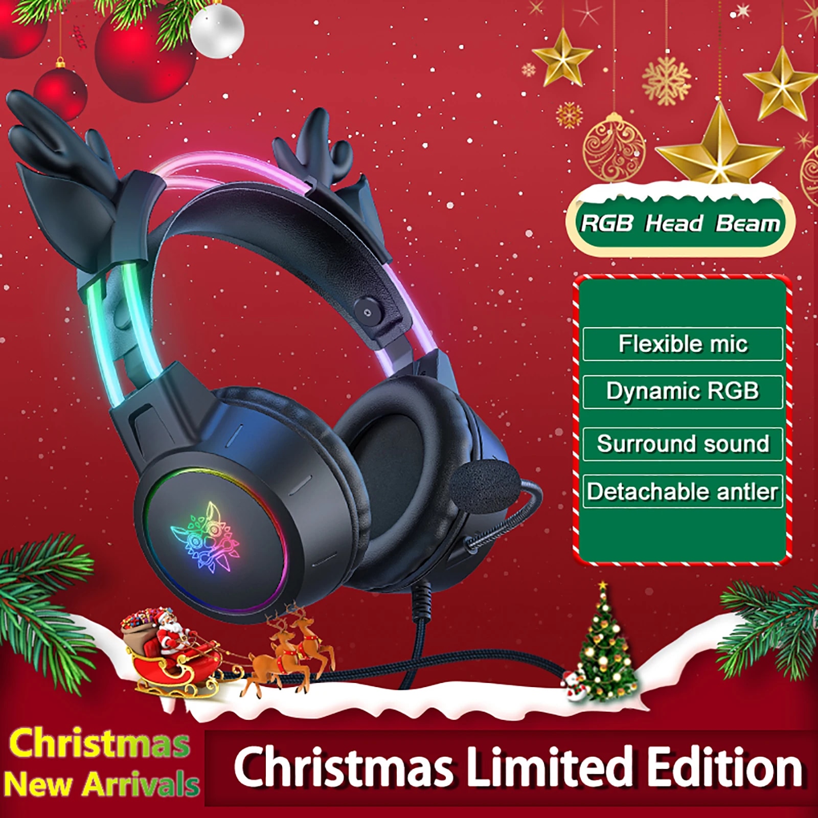 Gaming Headset With Mic Rgb - Onikuma Gaming Headset Voor 2024 Nieuwe