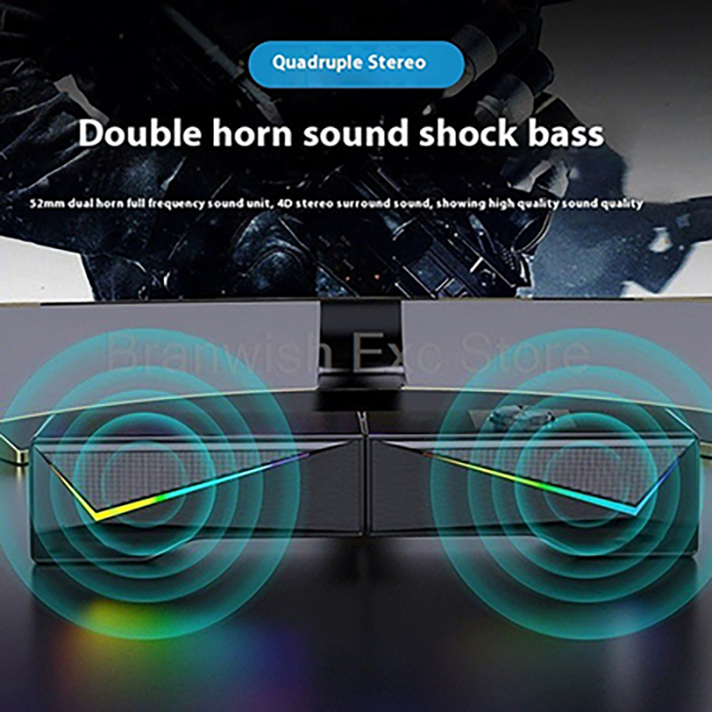 2x2.5W Computer Speaker RGB Li - Rgb Computer Soundbar For Pc recensie en prijs
