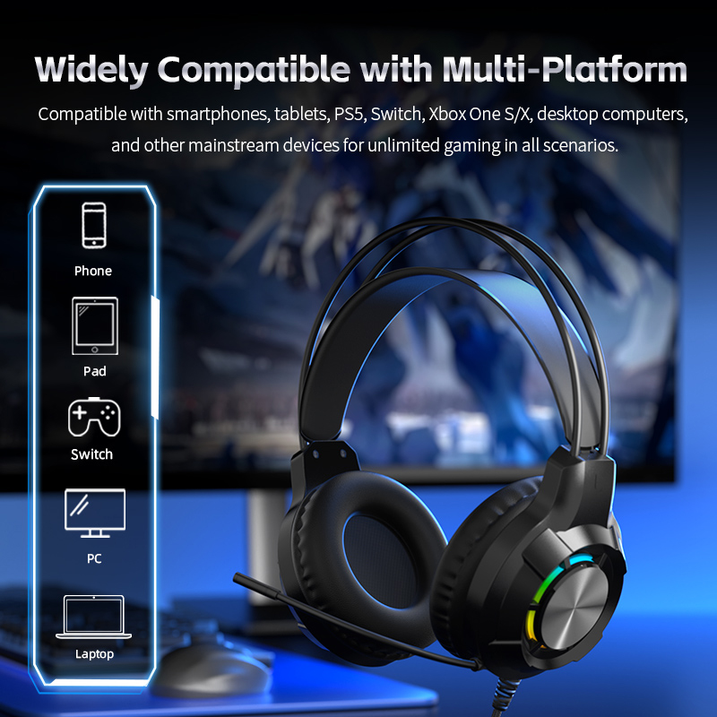 Gaming Headset Ruisonderdrukke - Gaming Headset With Mic Rgb recensie en prijs