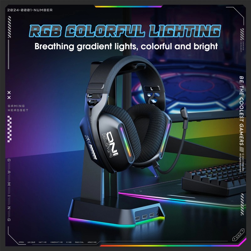 ONIKUMA GT808 Draadloze Gaming - Gaming Headset With Mic Rgb recensie en prijs