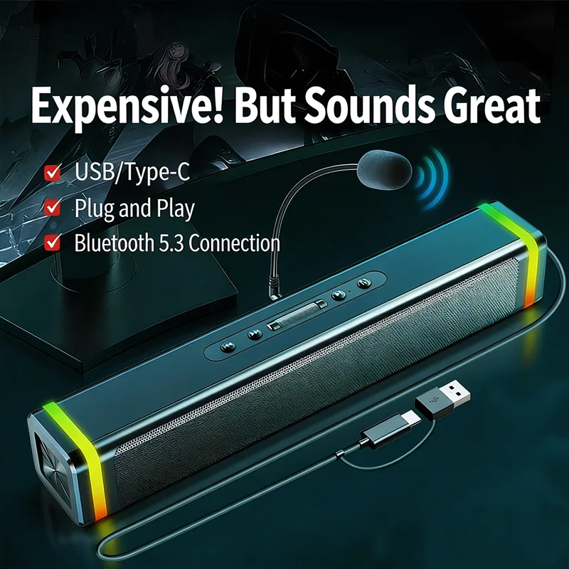 SADA computerluidsprekers, met - Rgb Computer Soundbar For Pc recensie en prijs