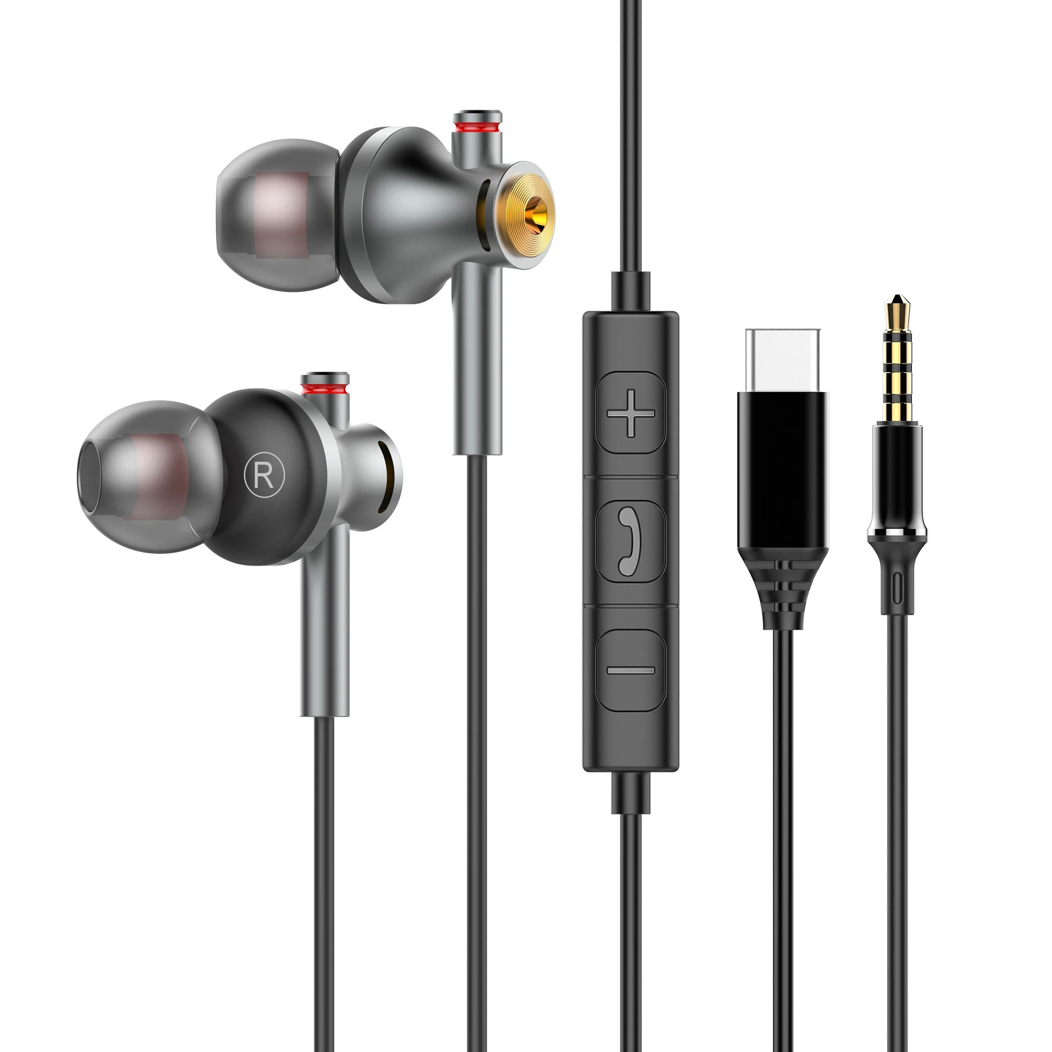 EARDECO 3.5mm/TypeC Bedrade Ho - Type C Wired Earphones With Mic recensie en prijs