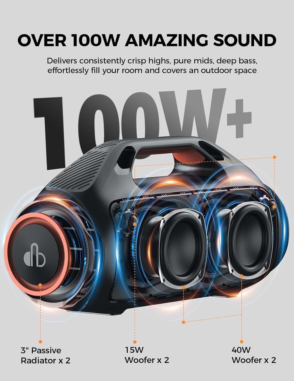 Draagbare 100W Voor Bluetooth  - Portable Bluetooth Speaker Waterproof Ipx7 recensie en prijs