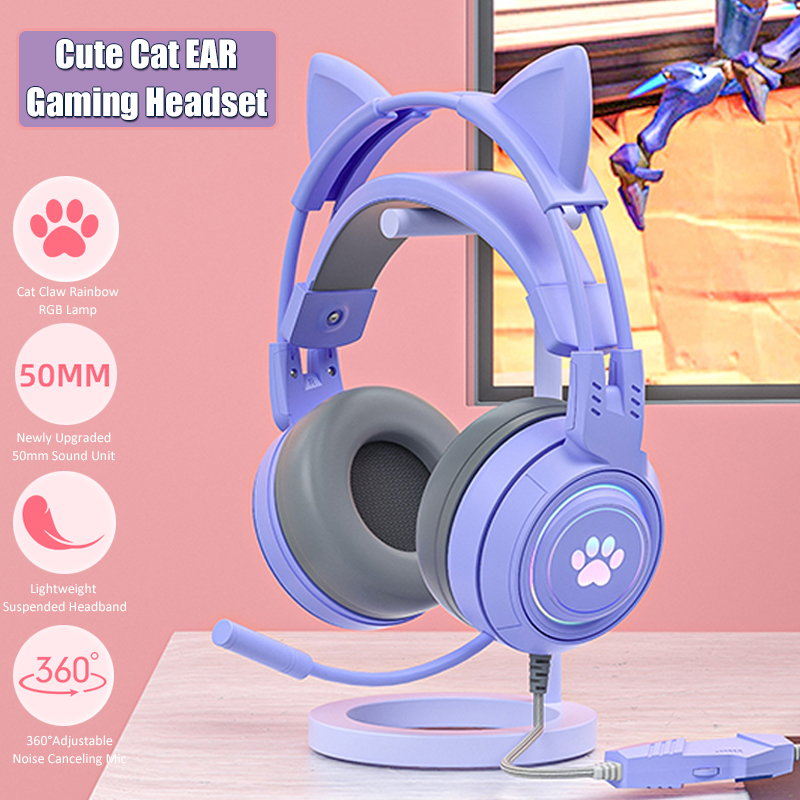 Schattige Cat Ear Gaming Kopte - Gaming Headset With Mic Rgb recensie en prijs