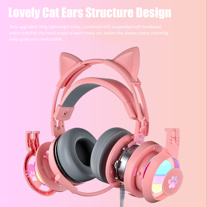 Schattige Cat Ear Gaming Kopte - Gaming Headset With Mic Rgb recensie en prijs
