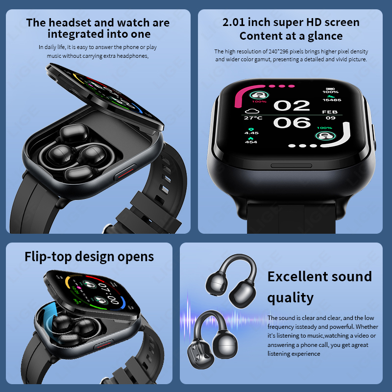 LUIK TWS Smart Horloge Mannen  - Tws Earbuds Bluetooth 5.3 recensie en prijs