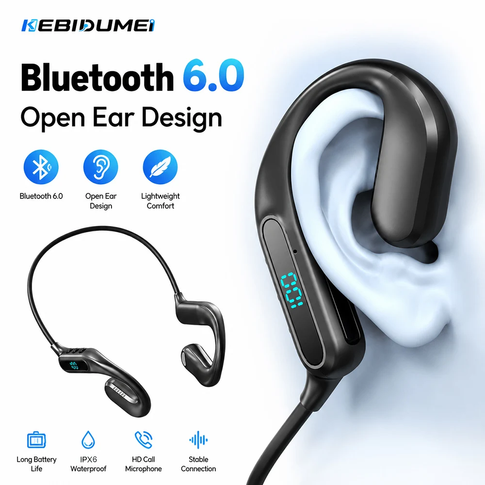 KEBIDUMEI Bluetooth 6.0 Air Co - Open Ear Air Conduction Headphones recensie en prijs